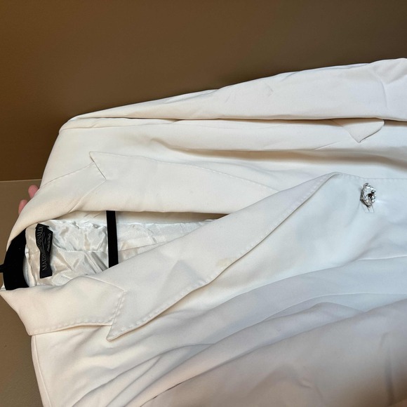 Marina Rinaldi White Single-Breasted 1-Button Blazer Womens US 12 - Picture 6 of 7